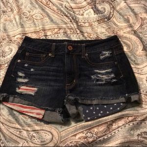 American Eagle Stars and Stripes shorts
